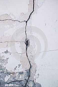 Grungy wall with large crack cement floor texture,cement large crack for background