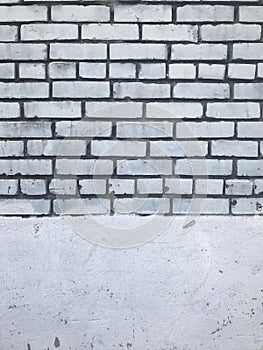 Grungy white brick wall urban city texture