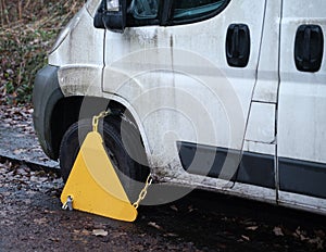 Clamped Work Van