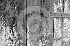 Grungy wooden planks background in black and white