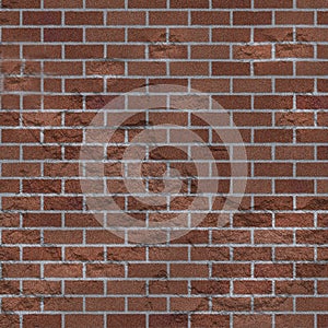 Grungy worn red brick wall texture background