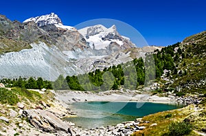 Grunsee Lake, Zermatt, Switzerland