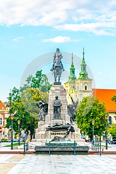 The Grunwald Monument in the plac Jana Matejki Krakow Poland...IMAGE