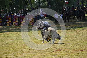 Grunwald, Poland - 2009-07-18: Mounted knight