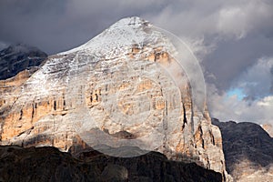 Gruppo di Tofana or Le Tofane Grupe with clouds photo