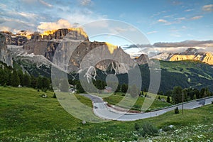 Gruppo Sella in Dolomites, Italy photo