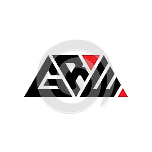 GRW triangle letter logo design with triangle shape. GRW triangle logo design monogram. GRW triangle vector logo template with red