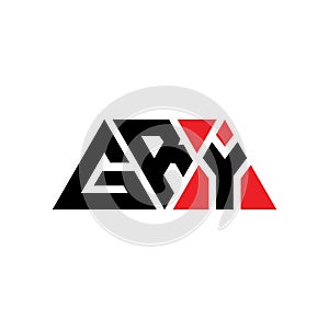 GRY triangle letter logo design with triangle shape. GRY triangle logo design monogram. GRY triangle vector logo template with red