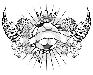 Gryphon soccer coat of arms crest 4 photo