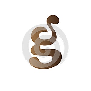 Gs initial letter logo icon vector