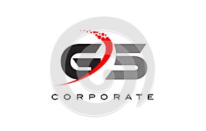 GS Modern Letter Logo Design with Swoosh