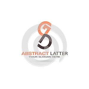 GSD or GD letter Abstract Logo Template  Vector illustration.