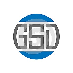 GSD letter logo design on white background. GSD creative initials circle logo concept. GSD letter design