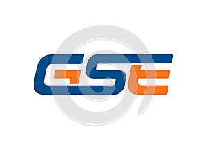 GSE letter logo design vector photo