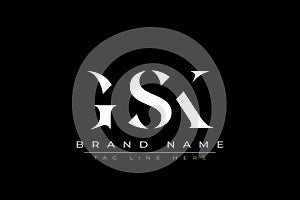 GSK abstract letter logo design