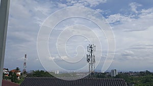 GSM antena in the suburban area in jakarta