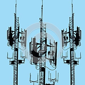 GSM antenna silhouette