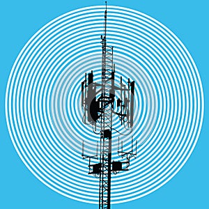 GSM antenna with wave sign