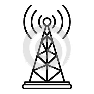 Gsm tower icon, outline style