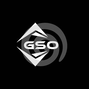 GSO abstract technology logo design on Black background. GSO creative initials letter logo concept