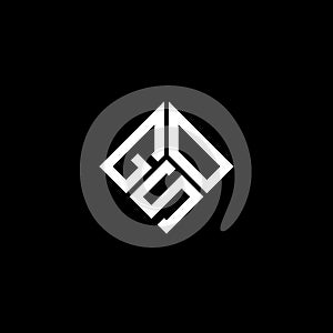 GSO letter logo design on black background. GSO creative initials letter logo concept. GSO letter design photo