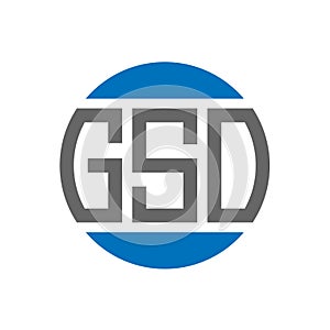 GSO letter logo design on white background. GSO creative initials circle logo concept. GSO letter design photo