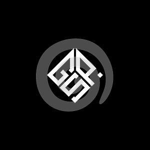 GSP letter logo design on black background. GSP creative initials letter logo concept. GSP letter design