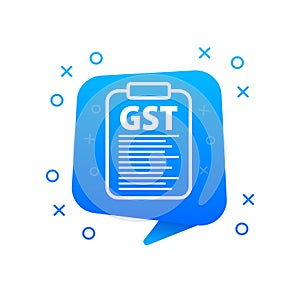 GST goods services tax. Tax Form Documents. Indirect tax on the supply.
