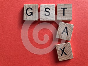 GST and Tax, creative concept