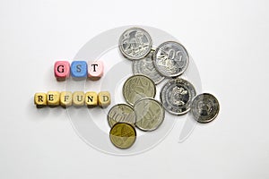 GST tax refund concept