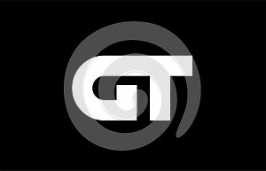 GT G T black white bold joint letter logo photo