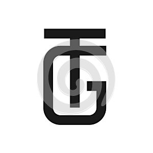 GT Letter bold style logo template.