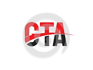 GTA Letter Initial Logo Design Vector Illustration