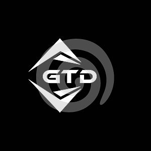 GTD abstract technology logo design on Black background. GTD creative initials letter logo concept photo