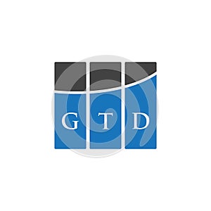 GTD letter logo design on WHITE background. GTD creative initials letter logo concept. GTD letter design.GTD letter logo design on photo