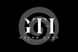 GTH abstract letter logo design