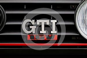 GTi 16v sixteen valve 16 sport car engine badge