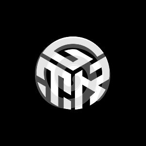 GTK letter logo design on black background. GTK creative initials letter logo concept. GTK letter design