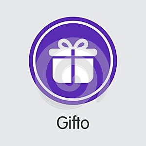 GTO - Gifto. The Logo of Virtual Momey or Market Emblem.