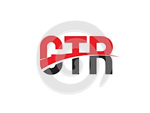 GTR Letter Initial Logo Design Vector Illustration