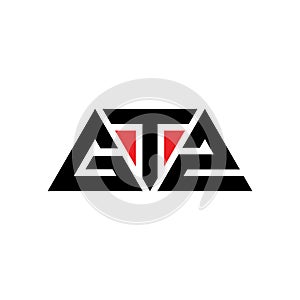 GTZ triangle letter logo design with triangle shape. GTZ triangle logo design monogram. GTZ triangle vector logo template with red