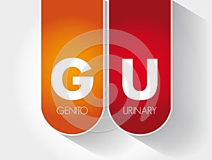 GU - Genitourinary acronym, concept background photo