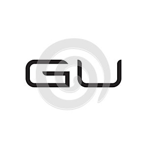 gu initial letter vector logo icon