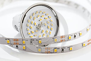 GU10 LED bulb with strips without silicone protection