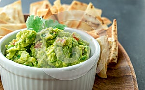 Guacamole close-up view.