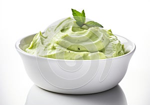 Guacamole, delicious avocado sauce widely used in cooking, for healthy eating