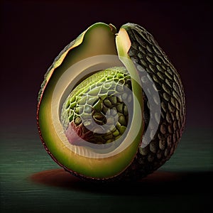 Guacamole food composition with ingredients. Illustration