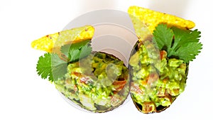 Guacamole ingredients. Healthy and delicious