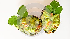 Guacamole ingredients. Healthy and delicious