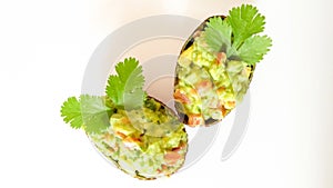 Guacamole ingredients. Healthy and delicious